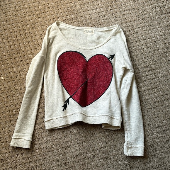 Boutique Glitter Heart Sweater - Picture 1 of 4